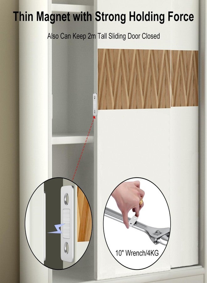 Jiayi Magnetic Door Catcher Jiayi 12 Pack Ultra Thin Cabinet Door Magnets Cabinet Magnetic Latches & Latches Stainless Steel Furniture Magnetic Cabinet Hook for Kitchen Cabinet Closure - Image 3